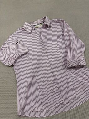 Riders by Lee Men's Light Pink & White Striped Button-Down Shirt